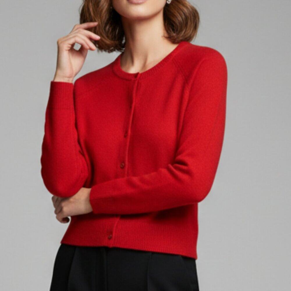 NWT Rumored Vibrant Red Women's Seabrook Cardigan XL